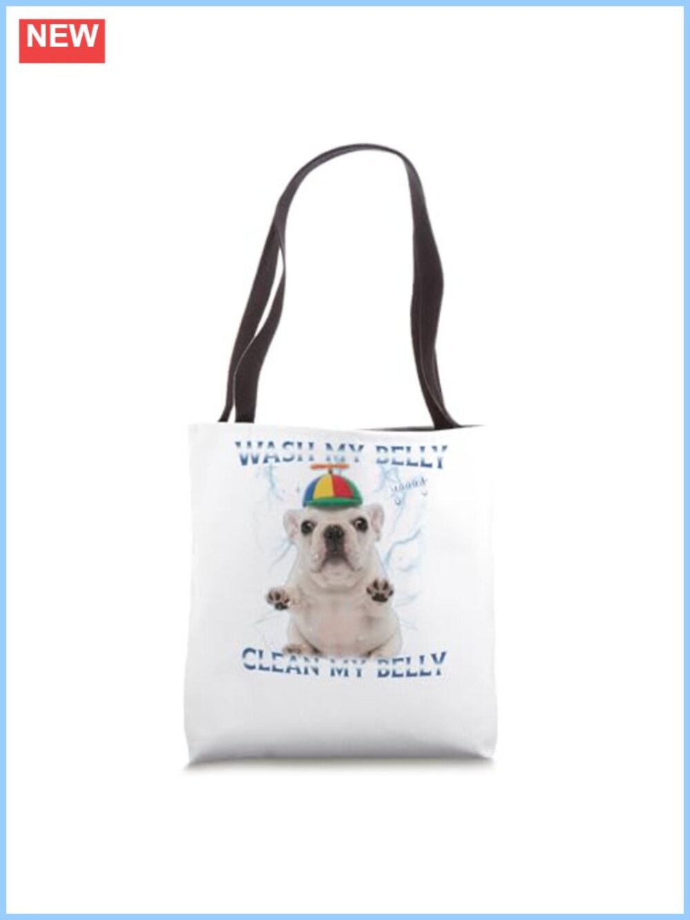 Funny Pit Bull Meme Tote Bag 16 inch Cotton Webbing Handle Shoulder Purse